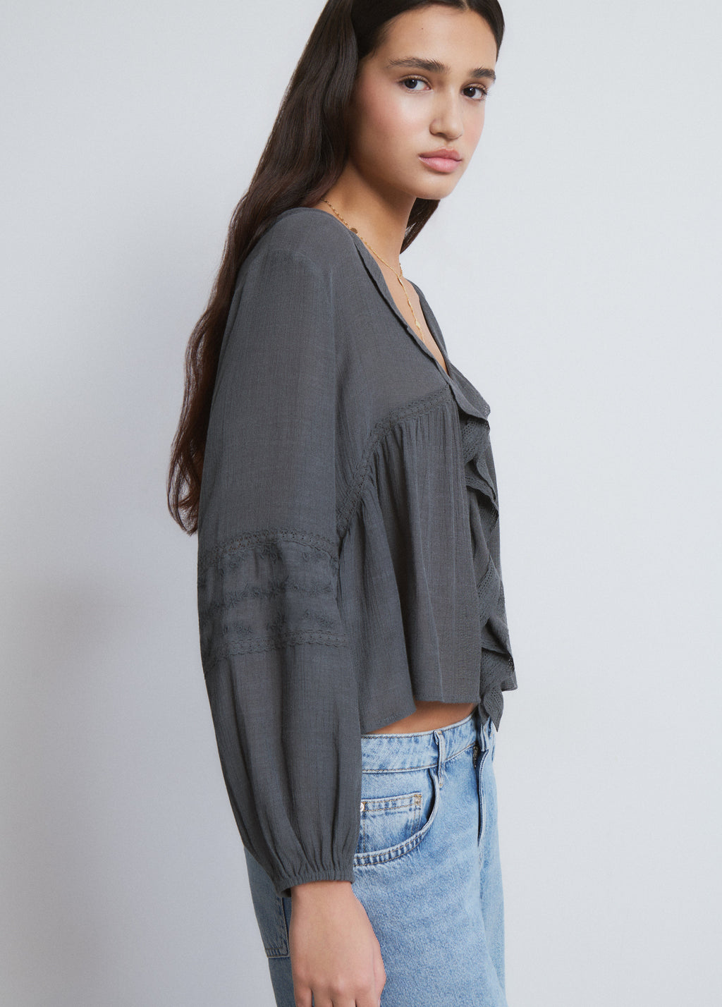 Blouse met volant