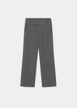 Herringbone eyelet pants