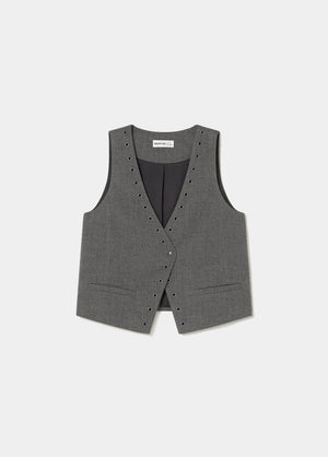 Crossed eyelet vest