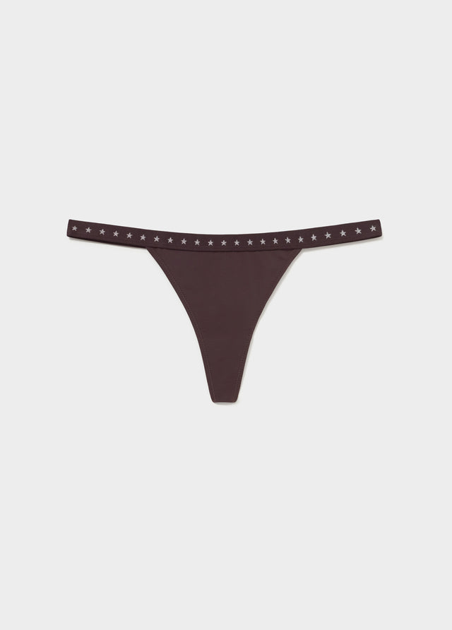 Star elastic thong