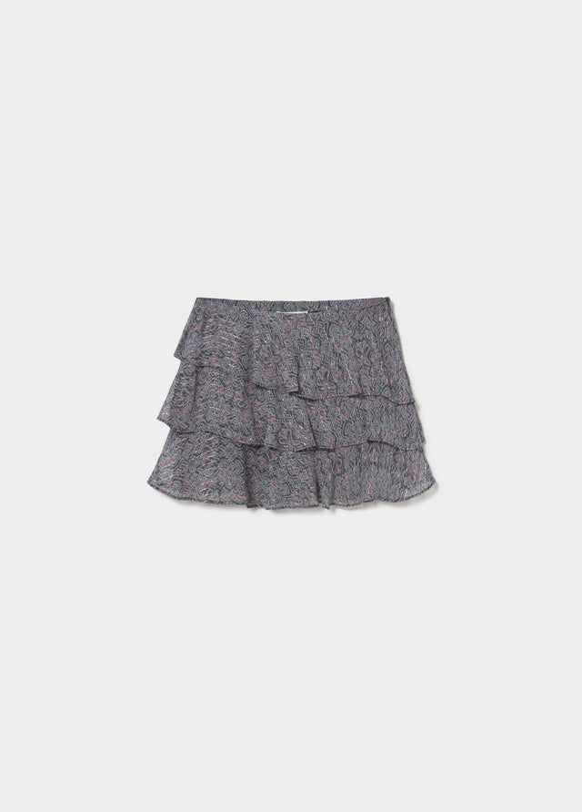 Rok met lurex volant