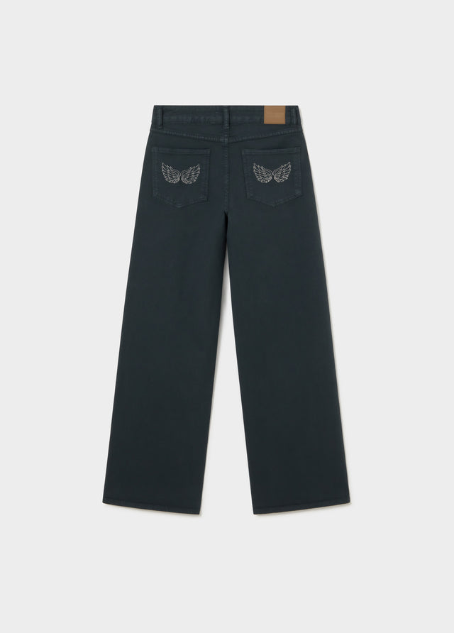 Pantalone dritto con ali