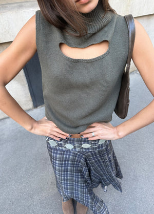 Falda midi estampada