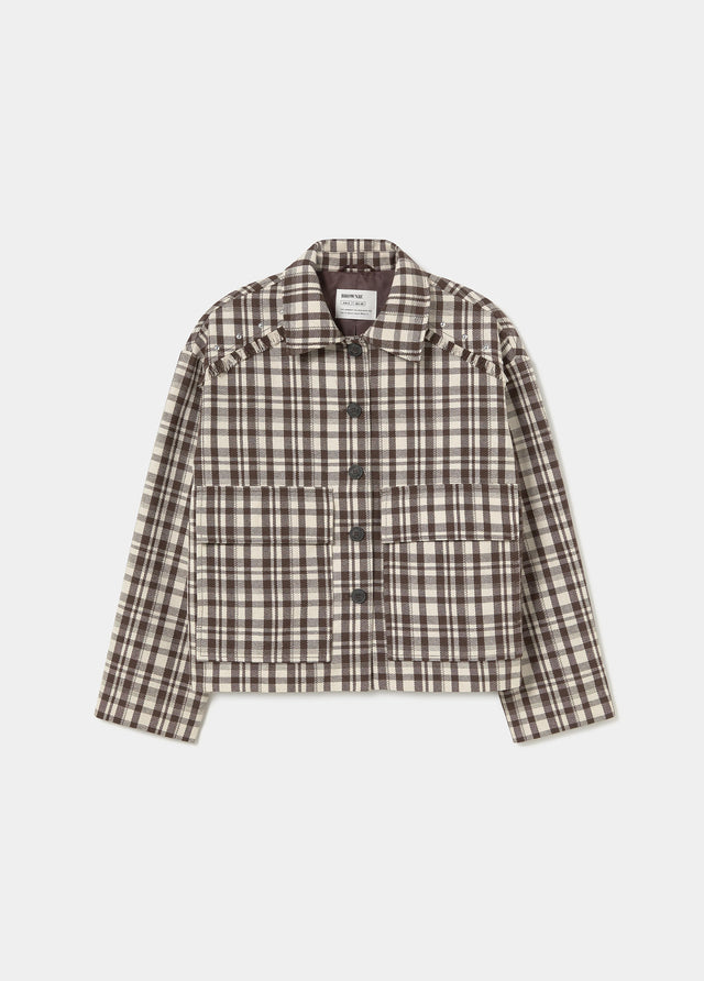 Short checkered jacket