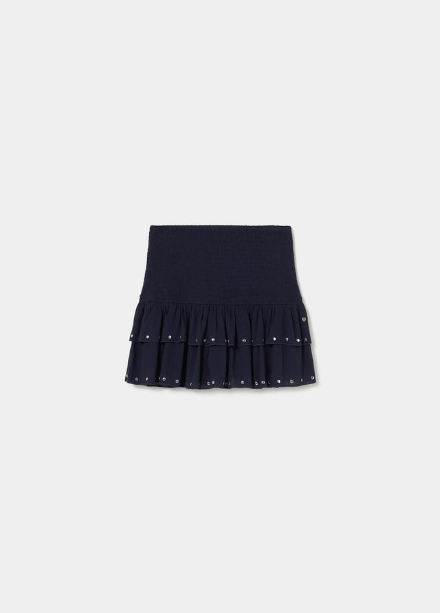 Ruffled skirt with small studs