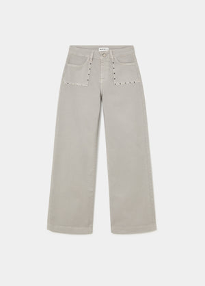 Straight pants with studs