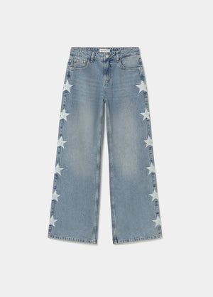 Jeans with side stars