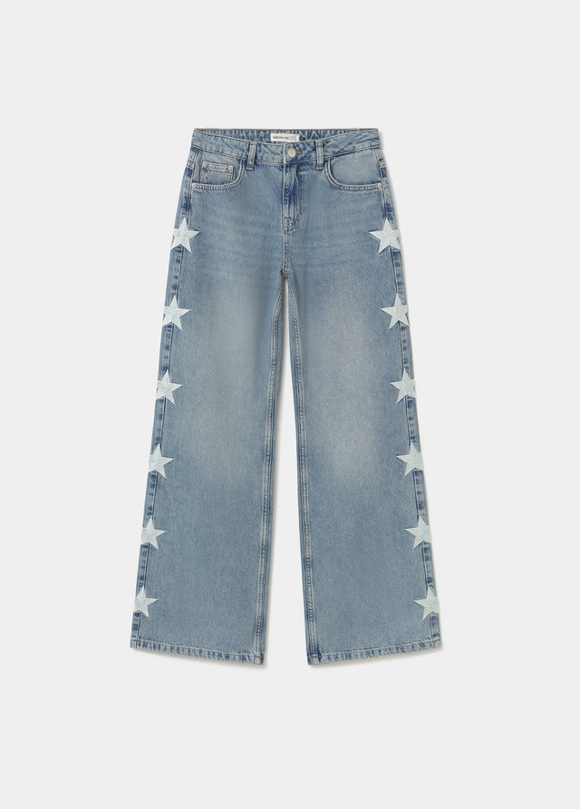 Jeans met sterren aan de zijkant