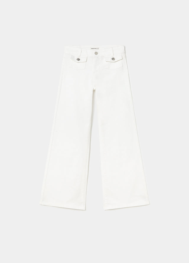 Flared pants with front pockets