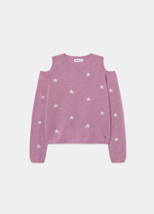 Star shoulder sweater