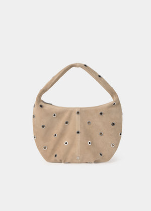 Grand sac clouté en cuir