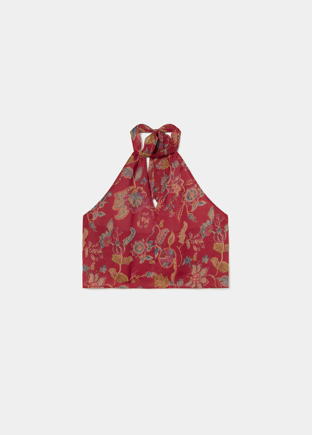 Printed choker top