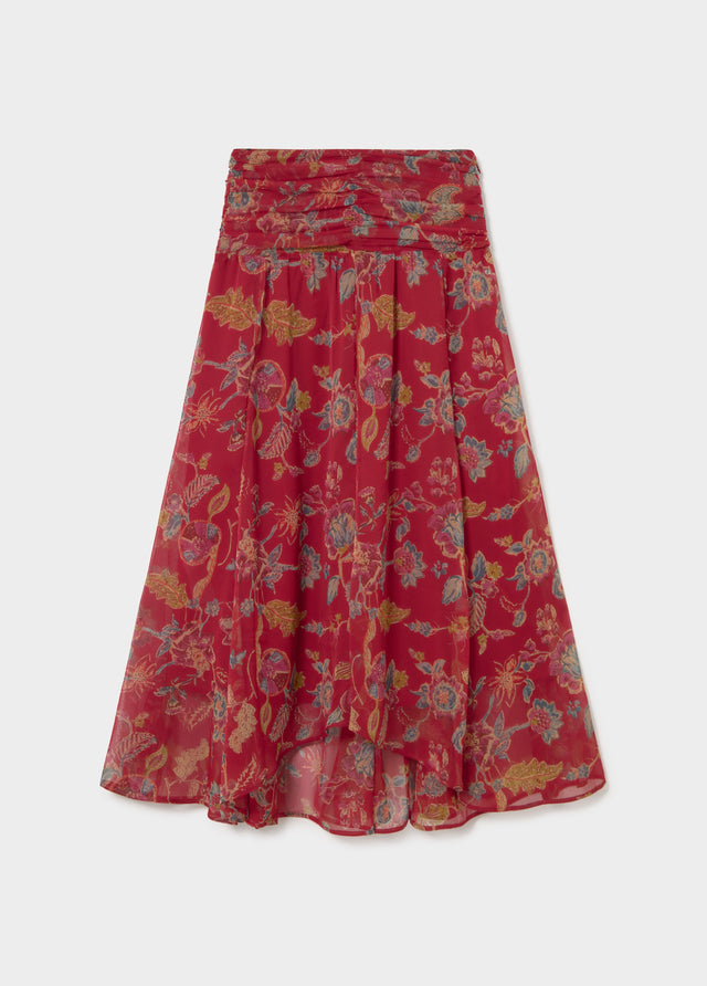 Saia longa estampada