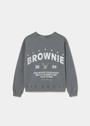 Sweatshirt met logo en sterren