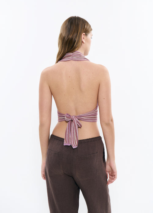 Halter scarf top
