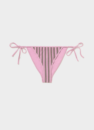 Cueca de bikini com risca e lurex