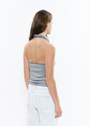 Halter-Top mit Streifen