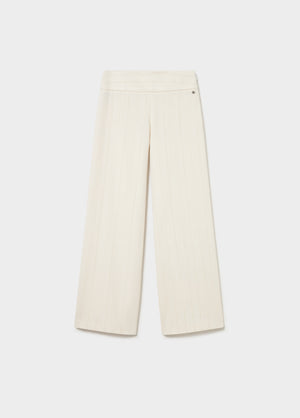 Low-rise textured knit pants