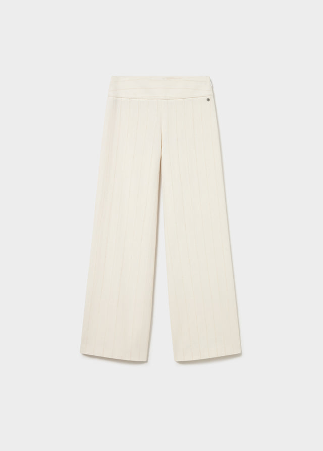 Low-rise textured knit pants