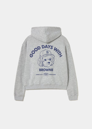 Sweat à capuche imprimé chien