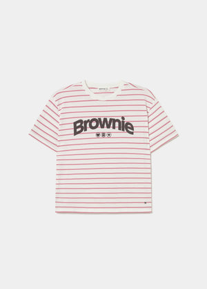 T-Shirt mit gewebtem Streifenprint