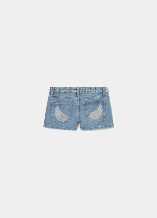 Short met glitterstuds