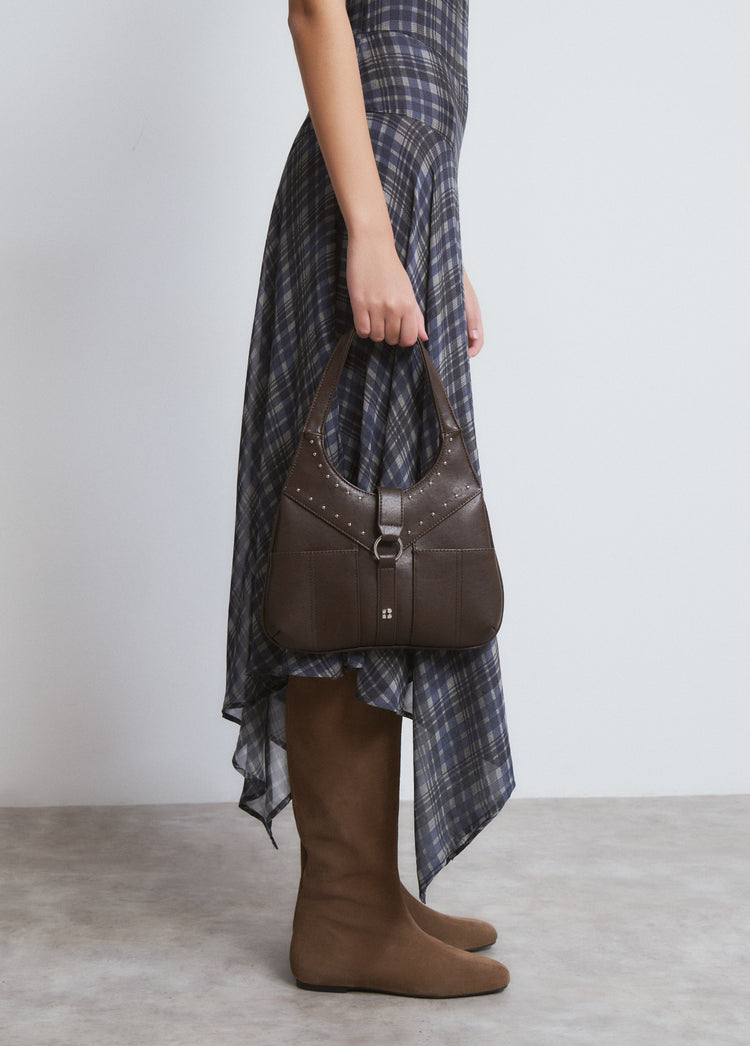Bolso hombro hebilla tachas