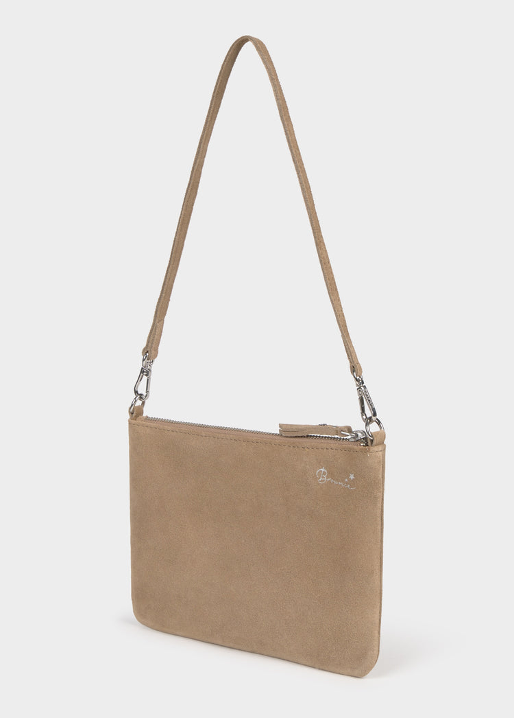 Leather flap bag