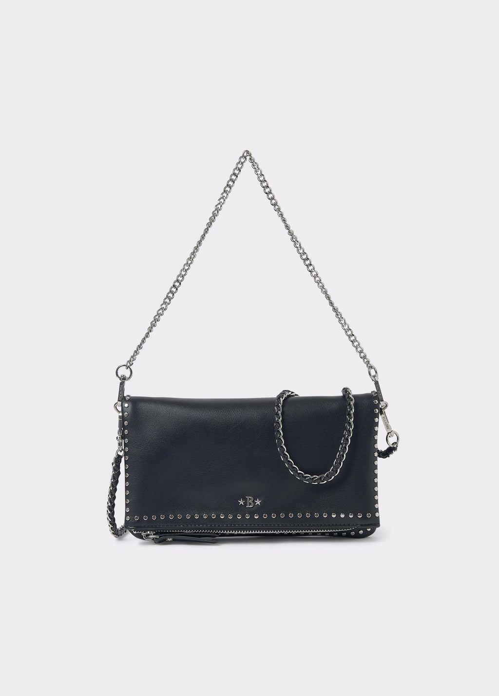 Studded flap bag