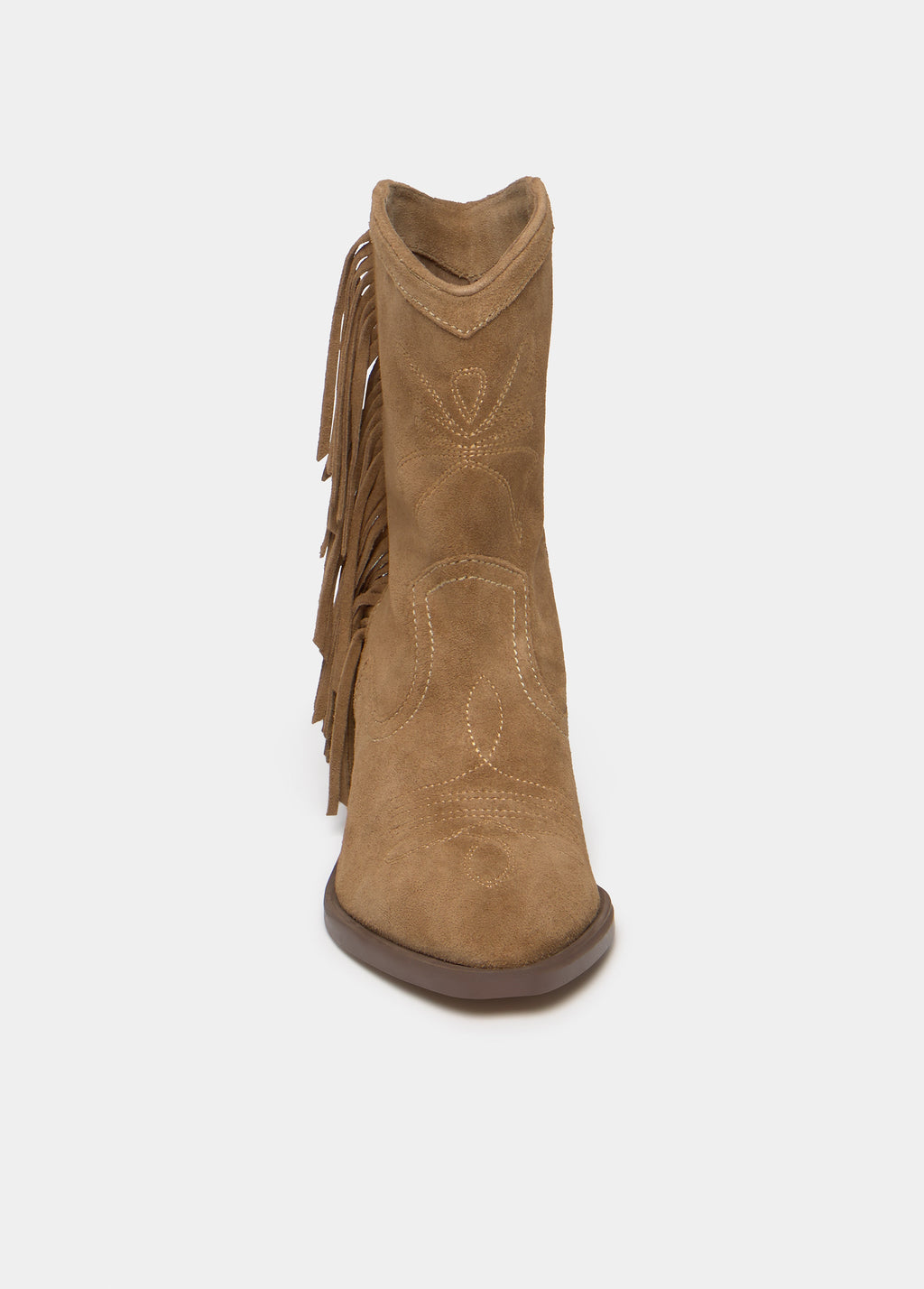 Botí cowboy de cuir amb serrells