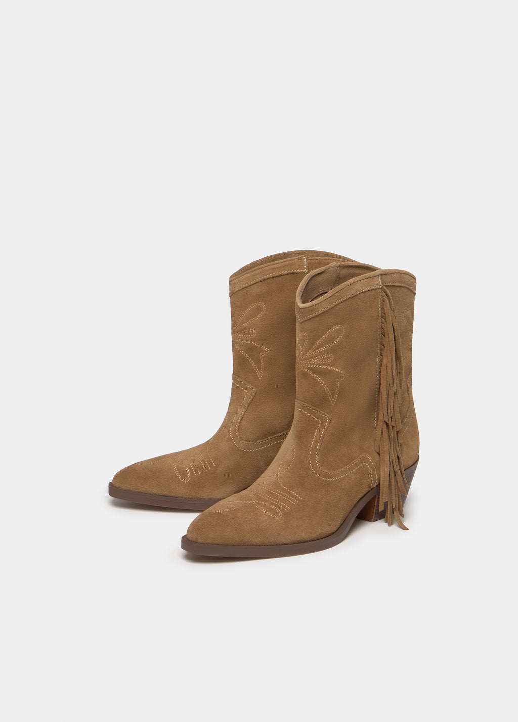 Botí cowboy de cuir amb serrells