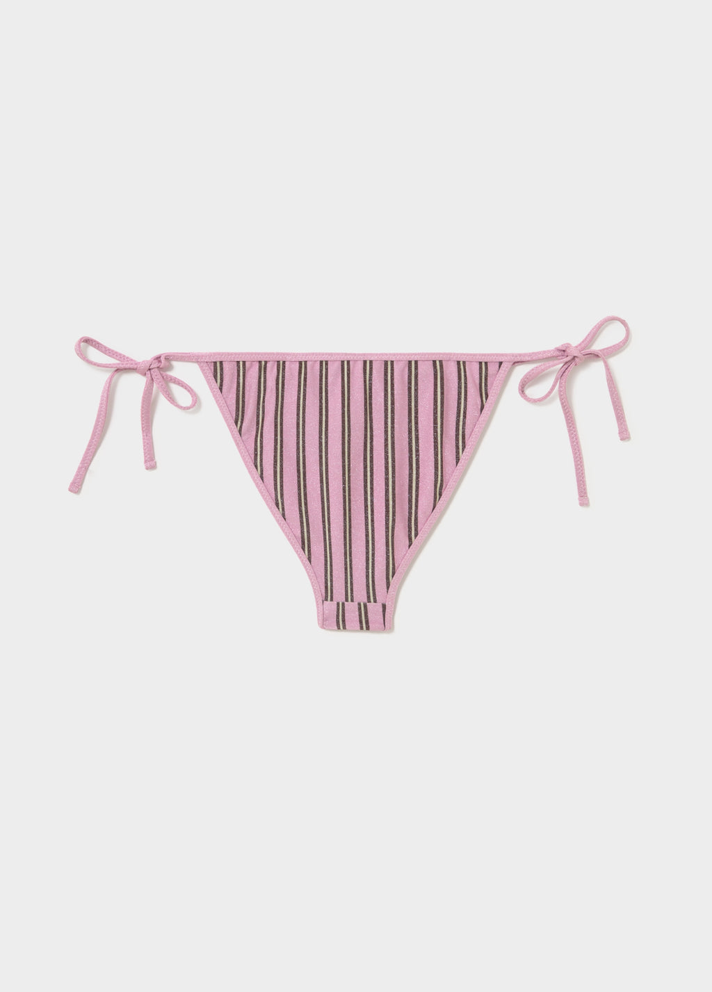 Cueca de bikini com risca e lurex