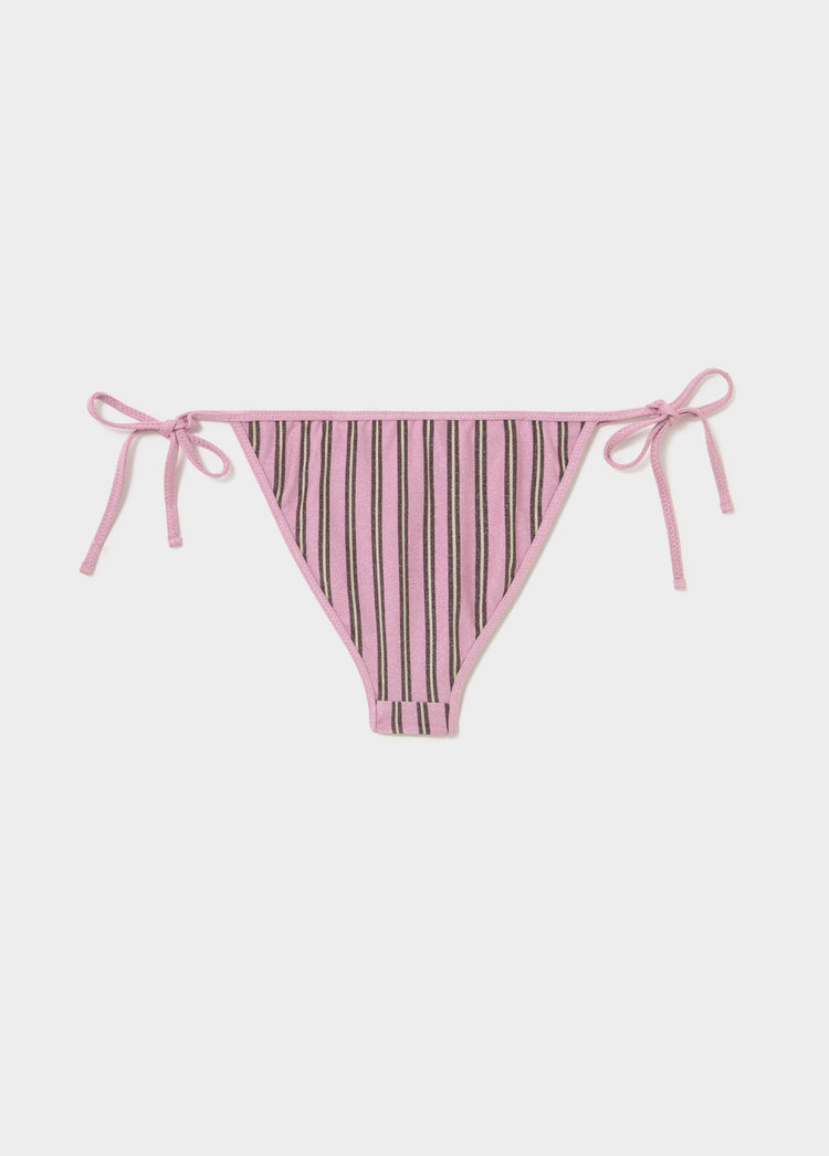 Lurex striped bikini bottoms