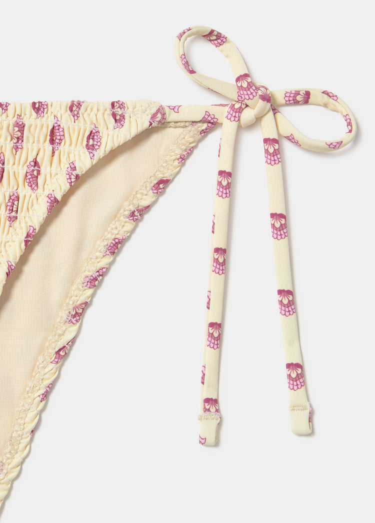 Printed smocked panties