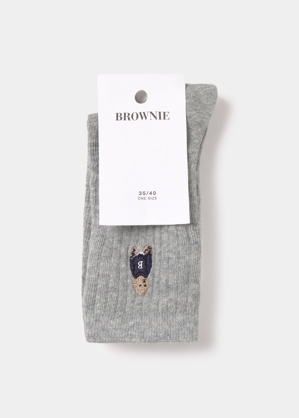 Chaussette brodée chien