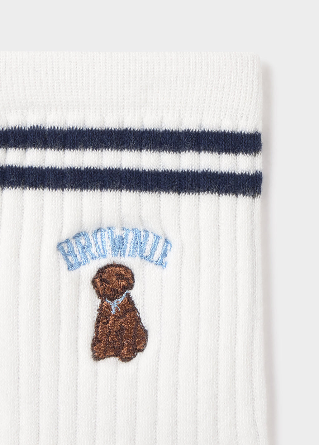 Chaussette brodée chien