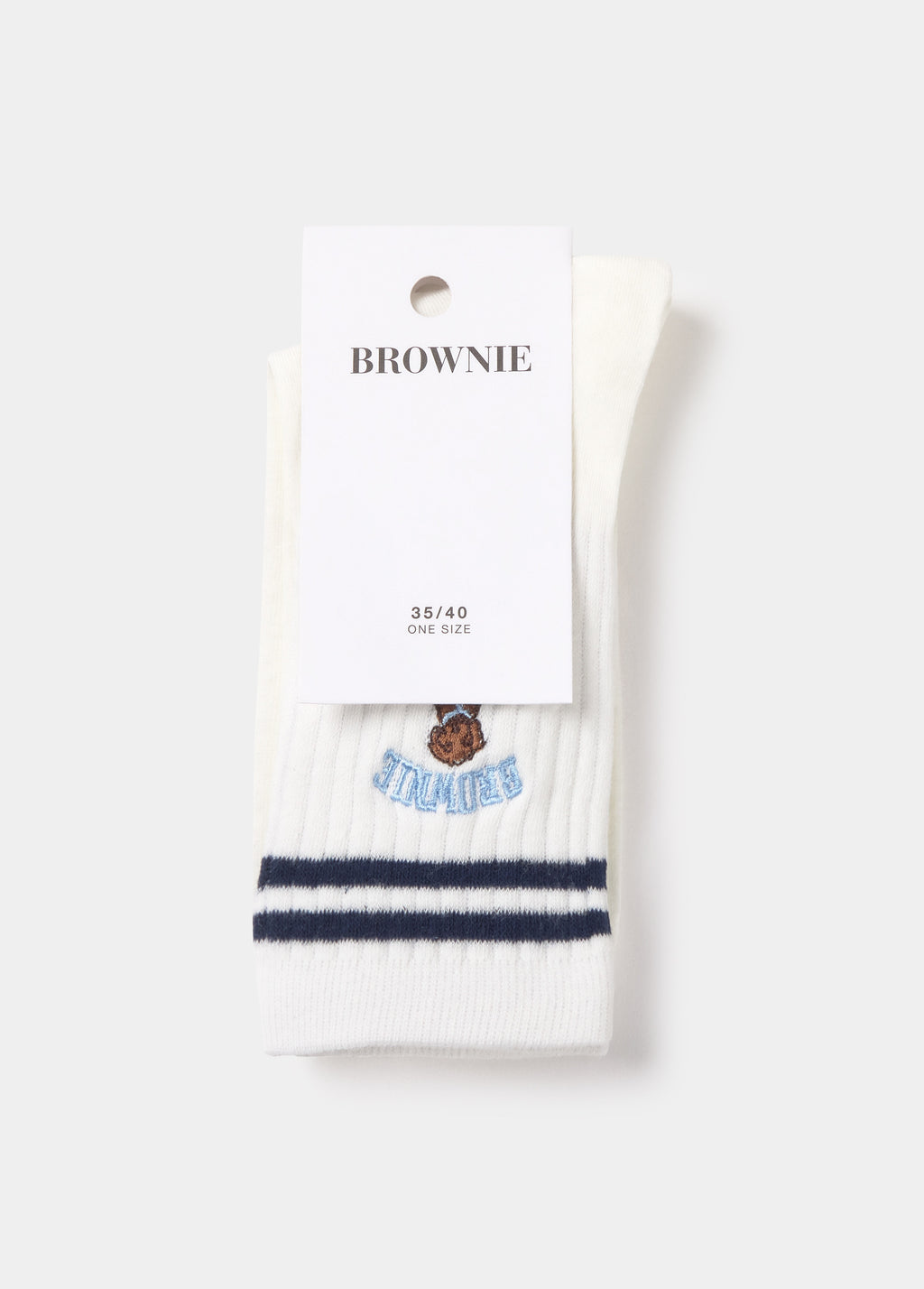 Chaussette brodée chien