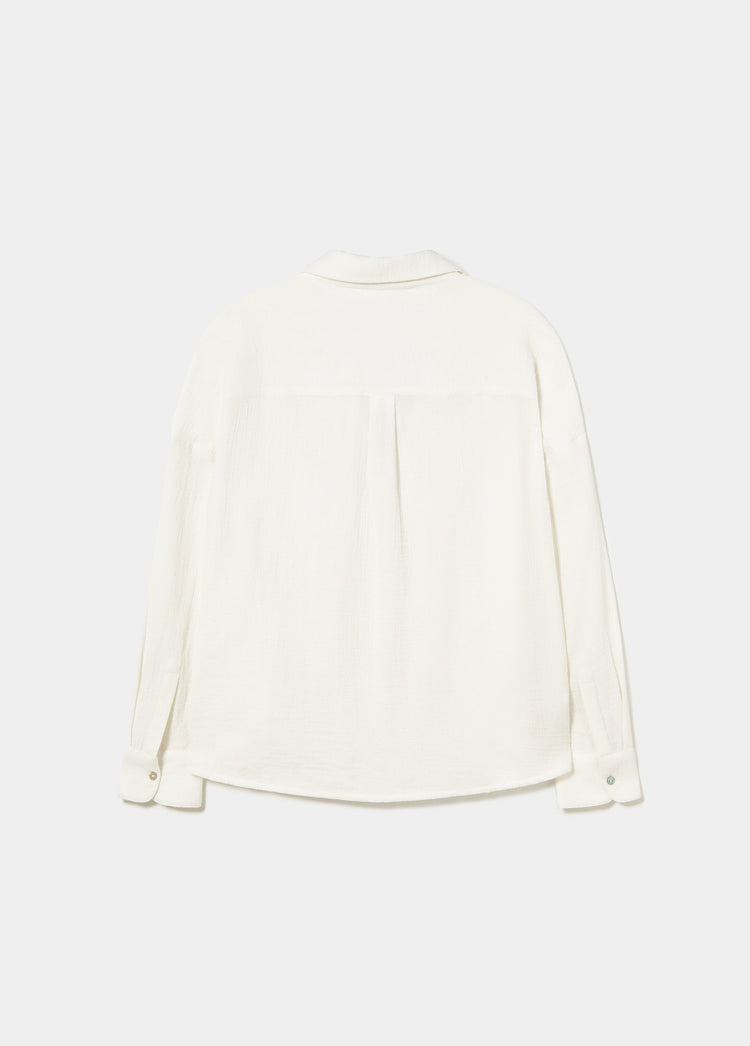 Double-layer V-neck shirt