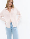 Double-layer V-neck shirt