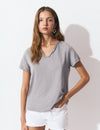 Cotton t-shirt with buttons