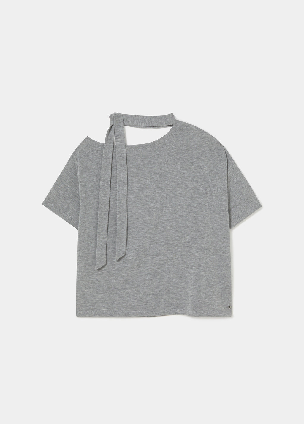 Asymmetric scarf t-shirt