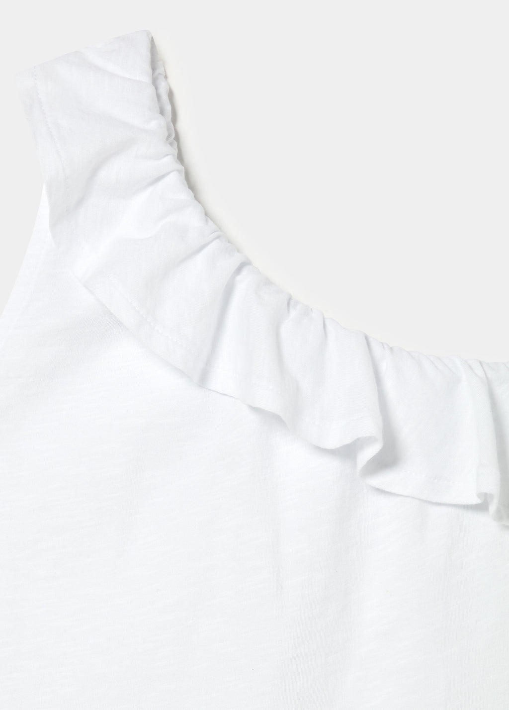 Asymmetrical ruffle t-shirt