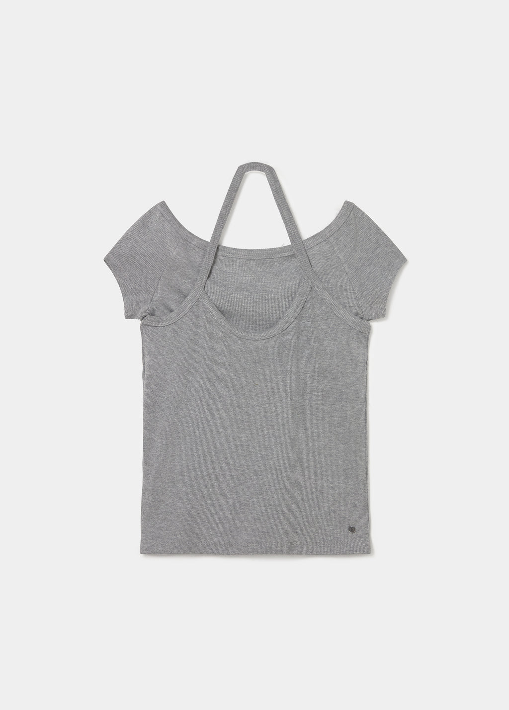 Double halter effect t-shirt