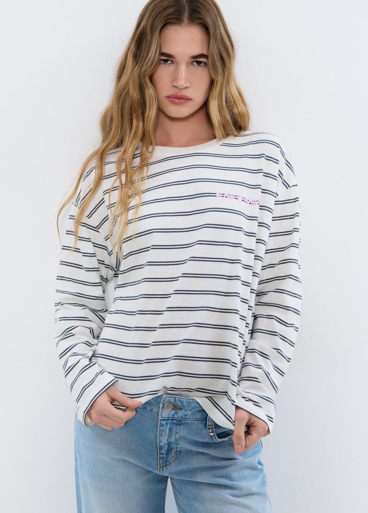 Striped print T-shirt