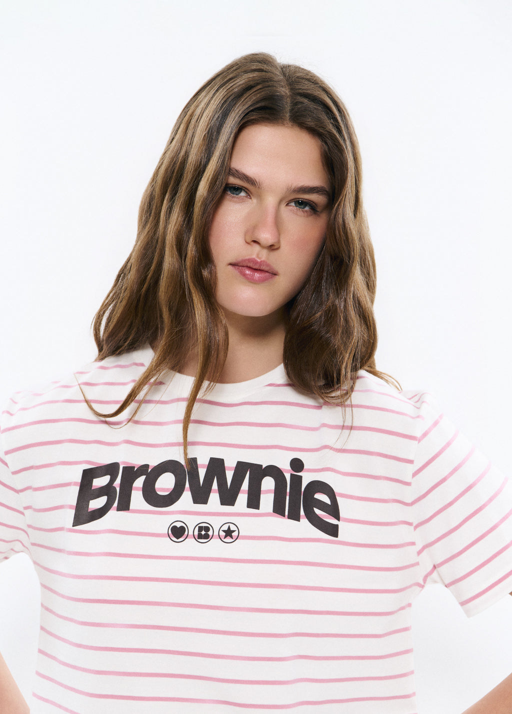 Camiseta raya tejida print