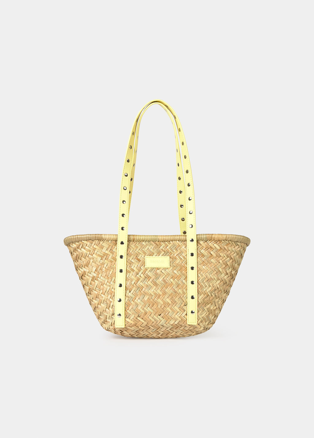 Strap tote bag with studs