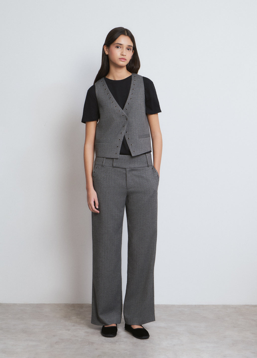 Chaleco cruzado eyelets
