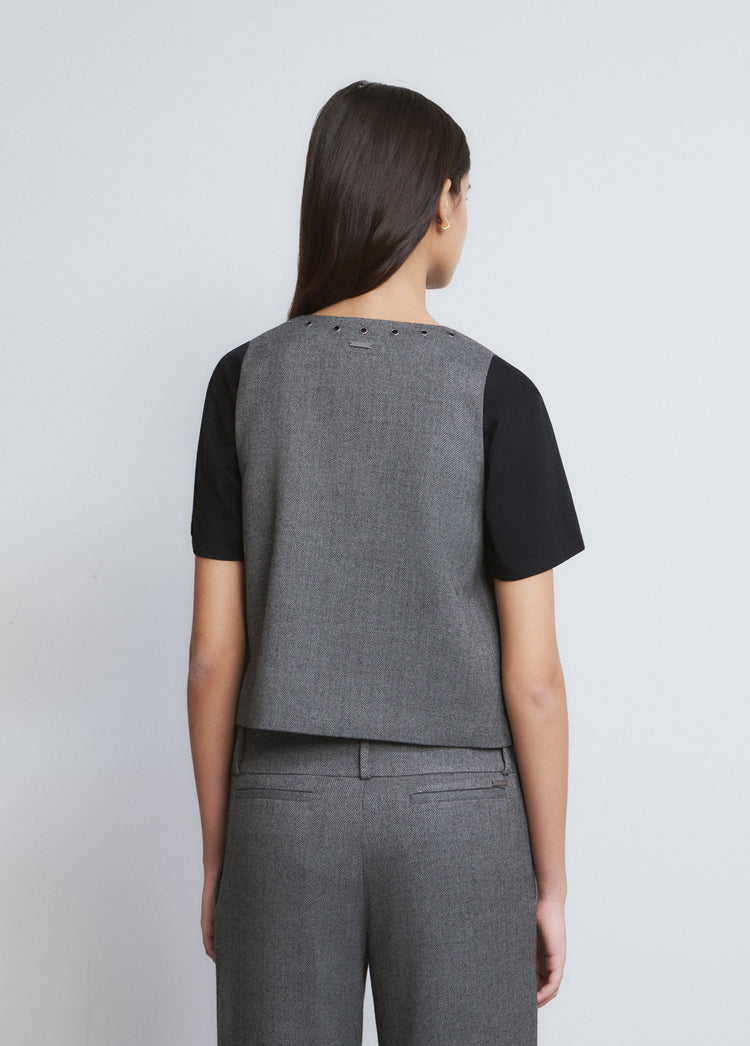 Chaleco cruzado eyelets