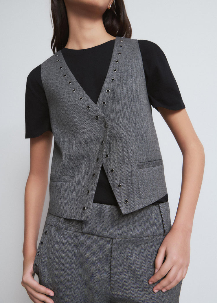 Chaleco cruzado eyelets