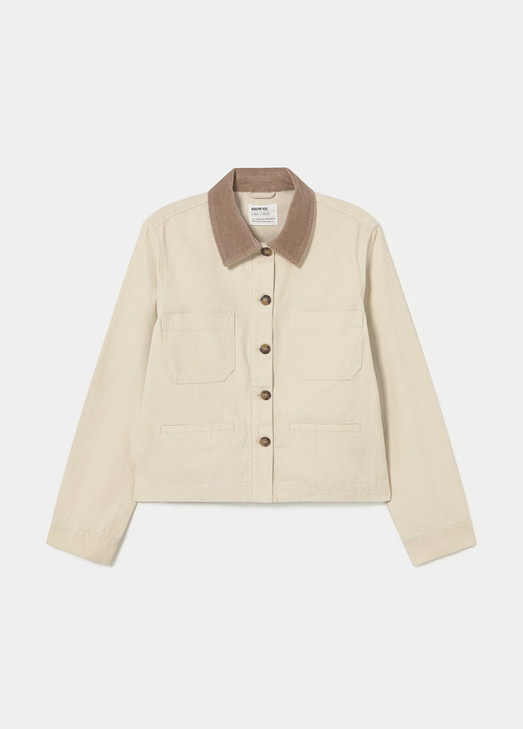 Short jacket with front pockets